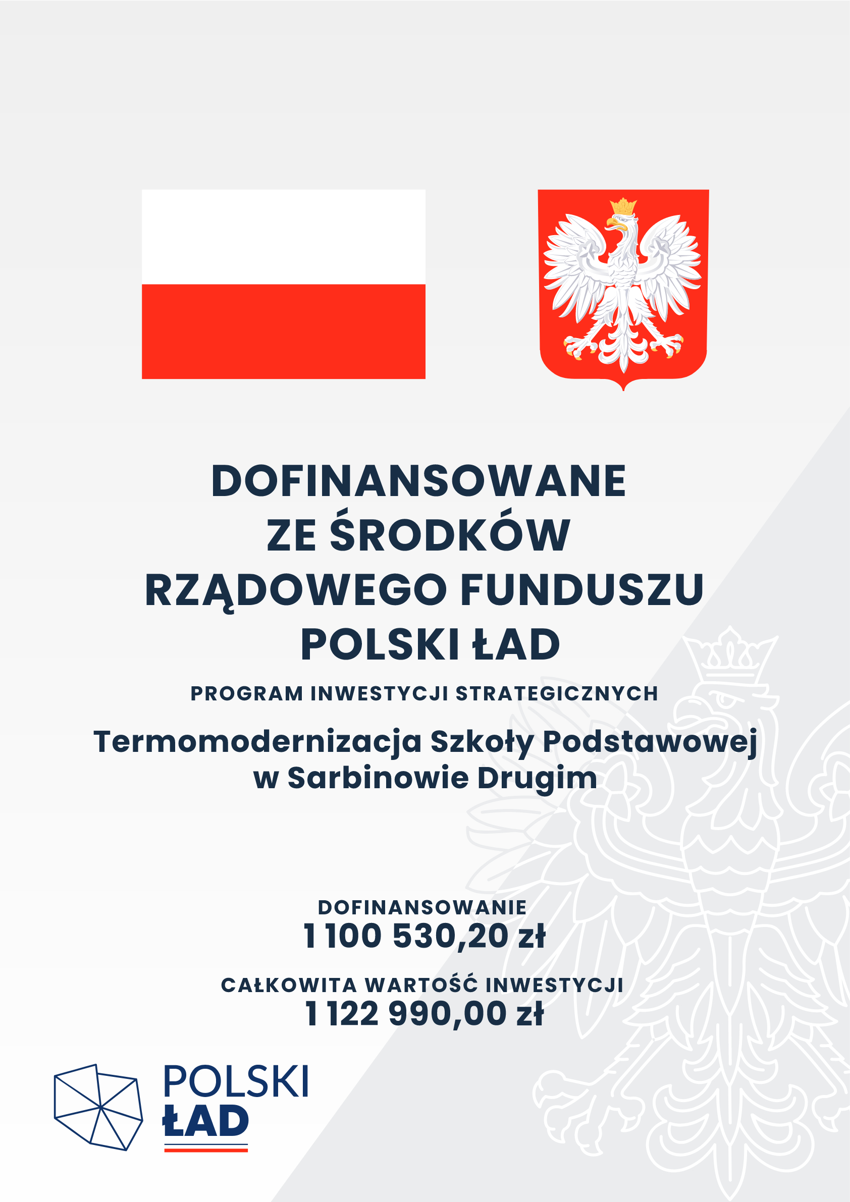Termomodernizacja Szkoły Podstawowej w Sarbinowie Drugim
