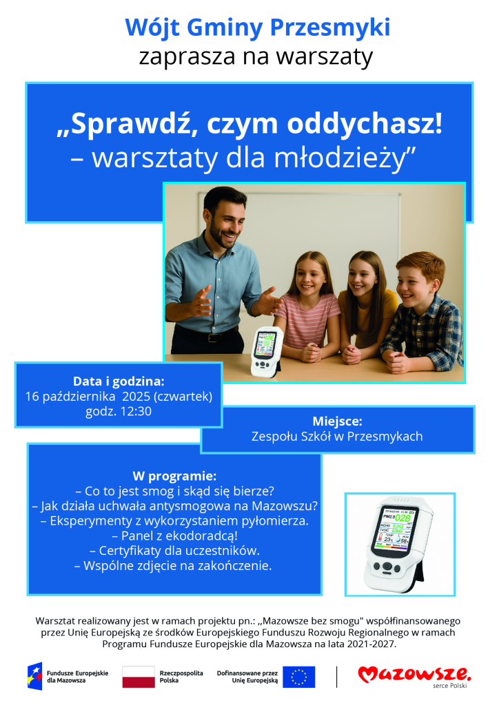 Plakat Mazowsze bez smogu