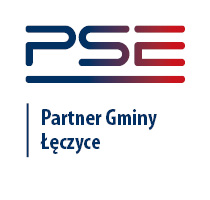 Logo PSE i napis Partner Gminy Łęczyce