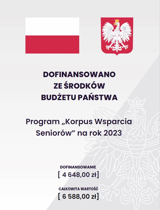 Korpus Wsparcia Seniorów 2023 - plakat