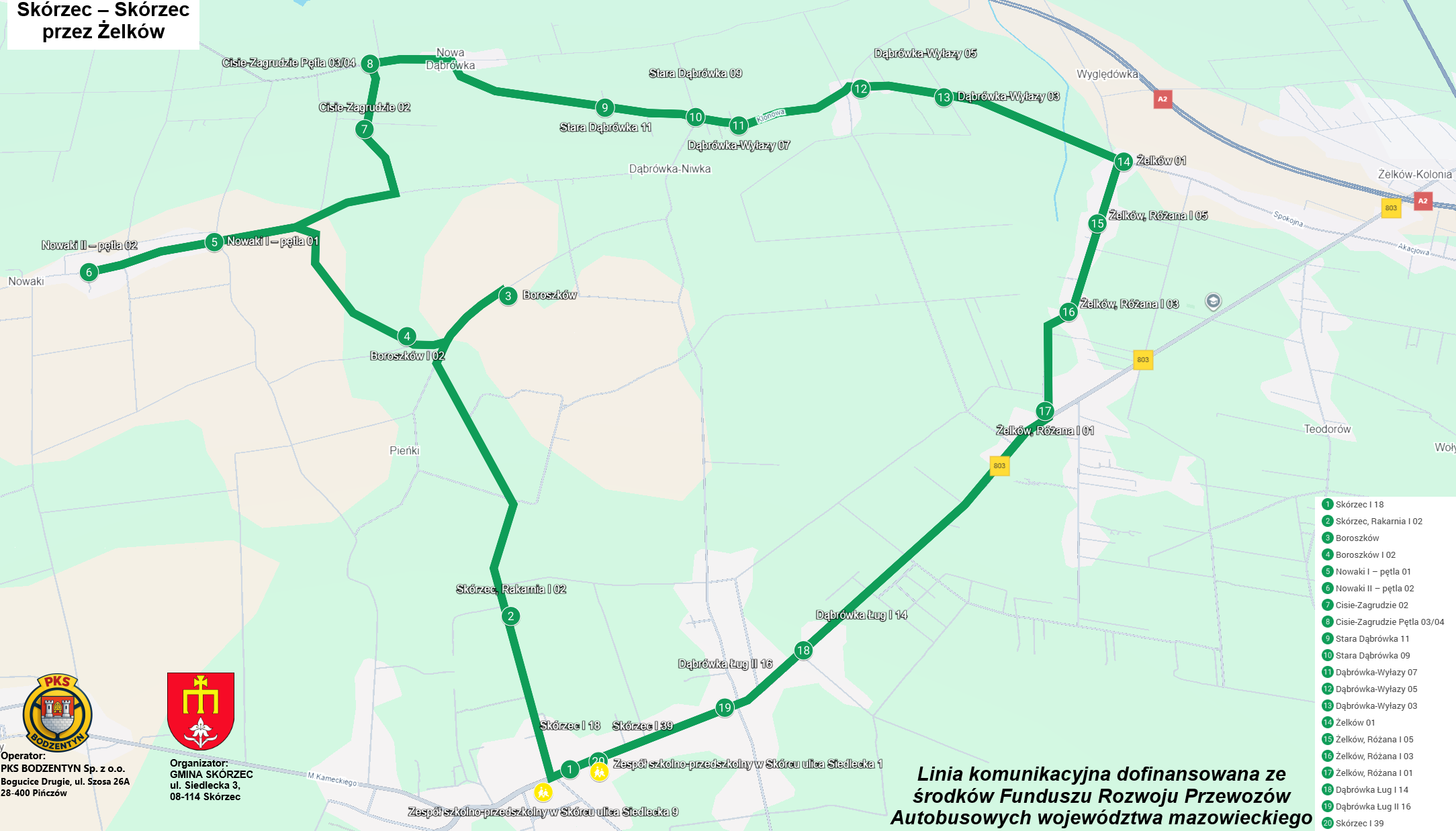 7.linia Skórzec - Skórzec przez Żelków