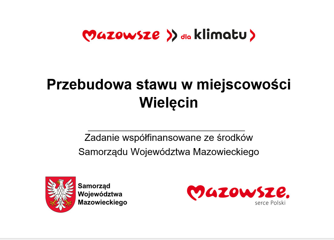 Przebudowa stawu w miejscowości Wielęcin