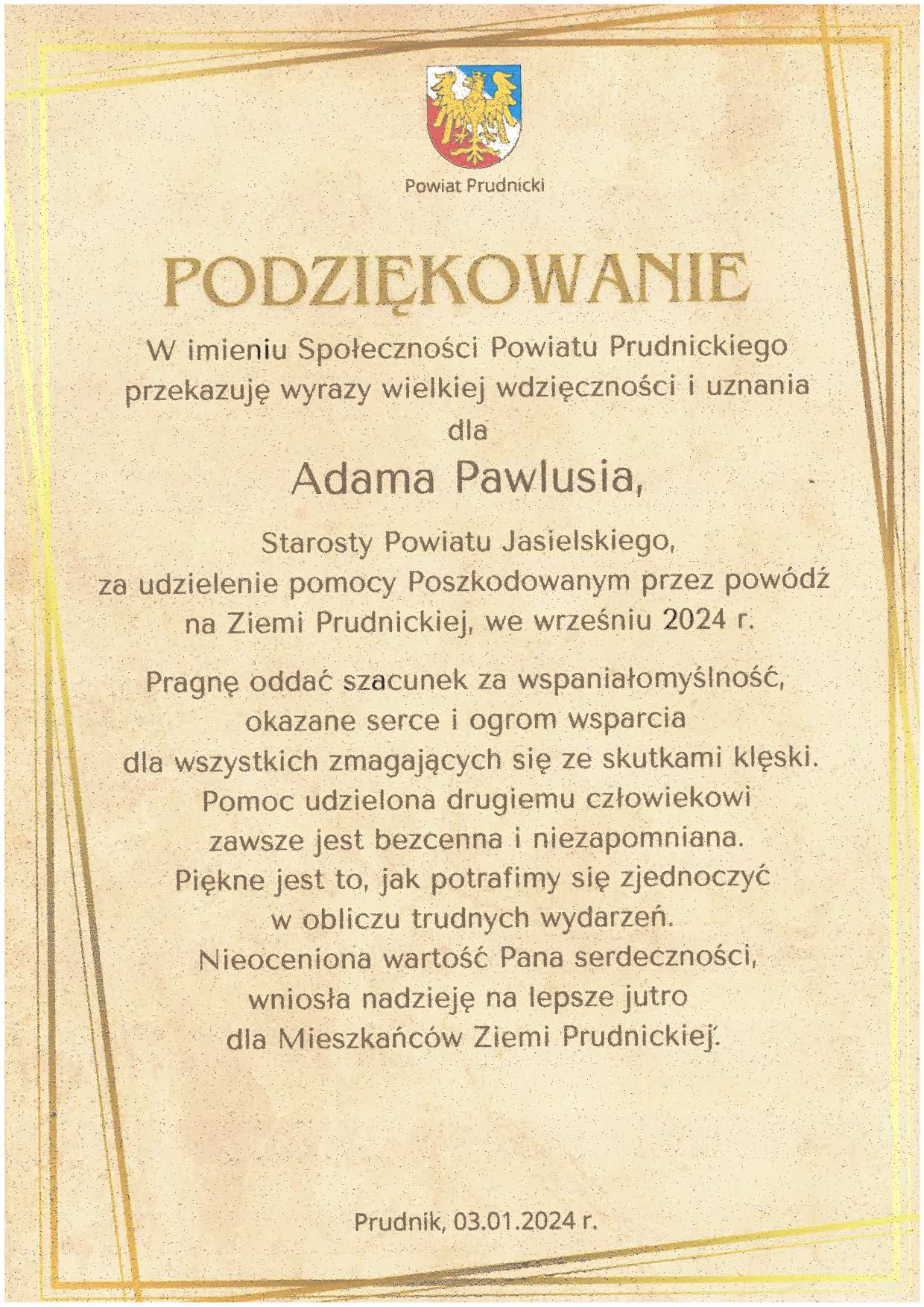 podziękowania