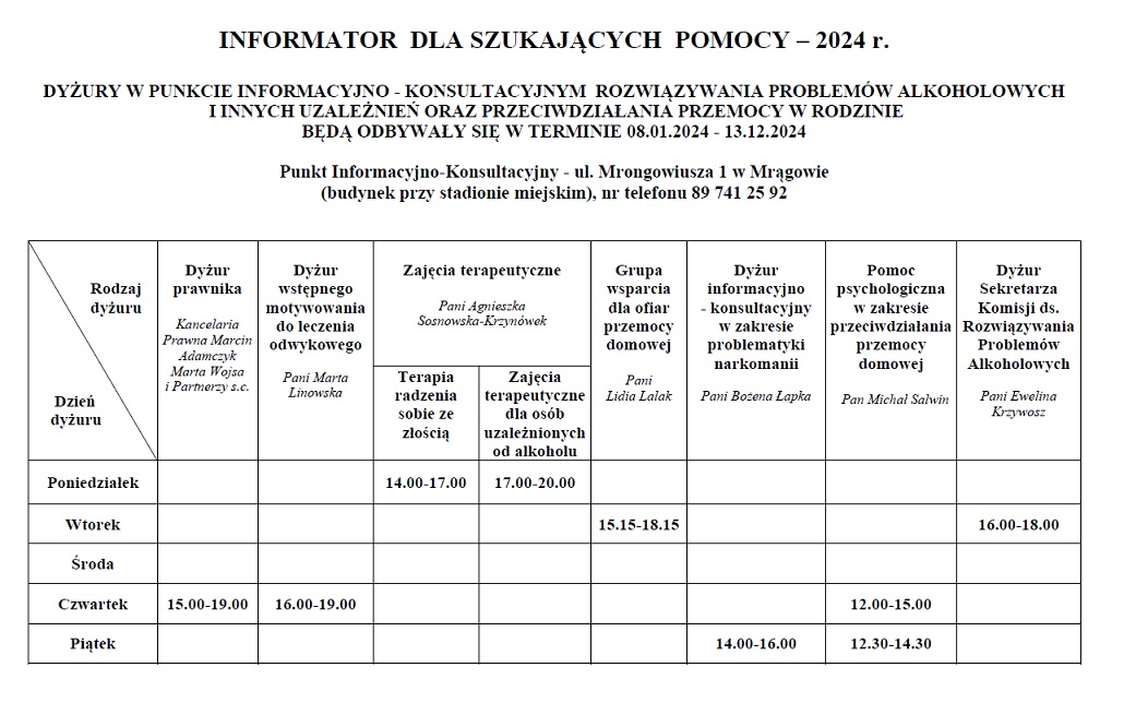 Informator dla szukających pomocy 2024