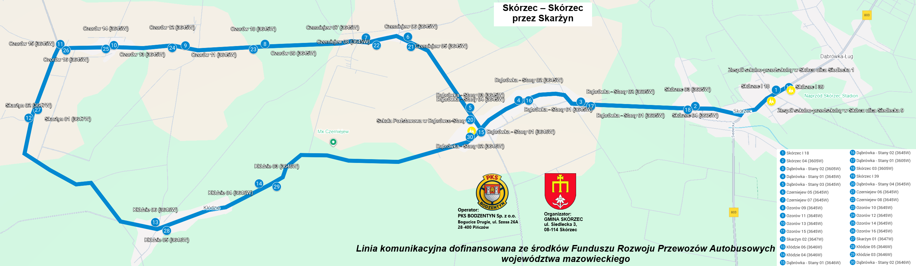 8.linia Skórzec - Skórzec przez Skarżyn