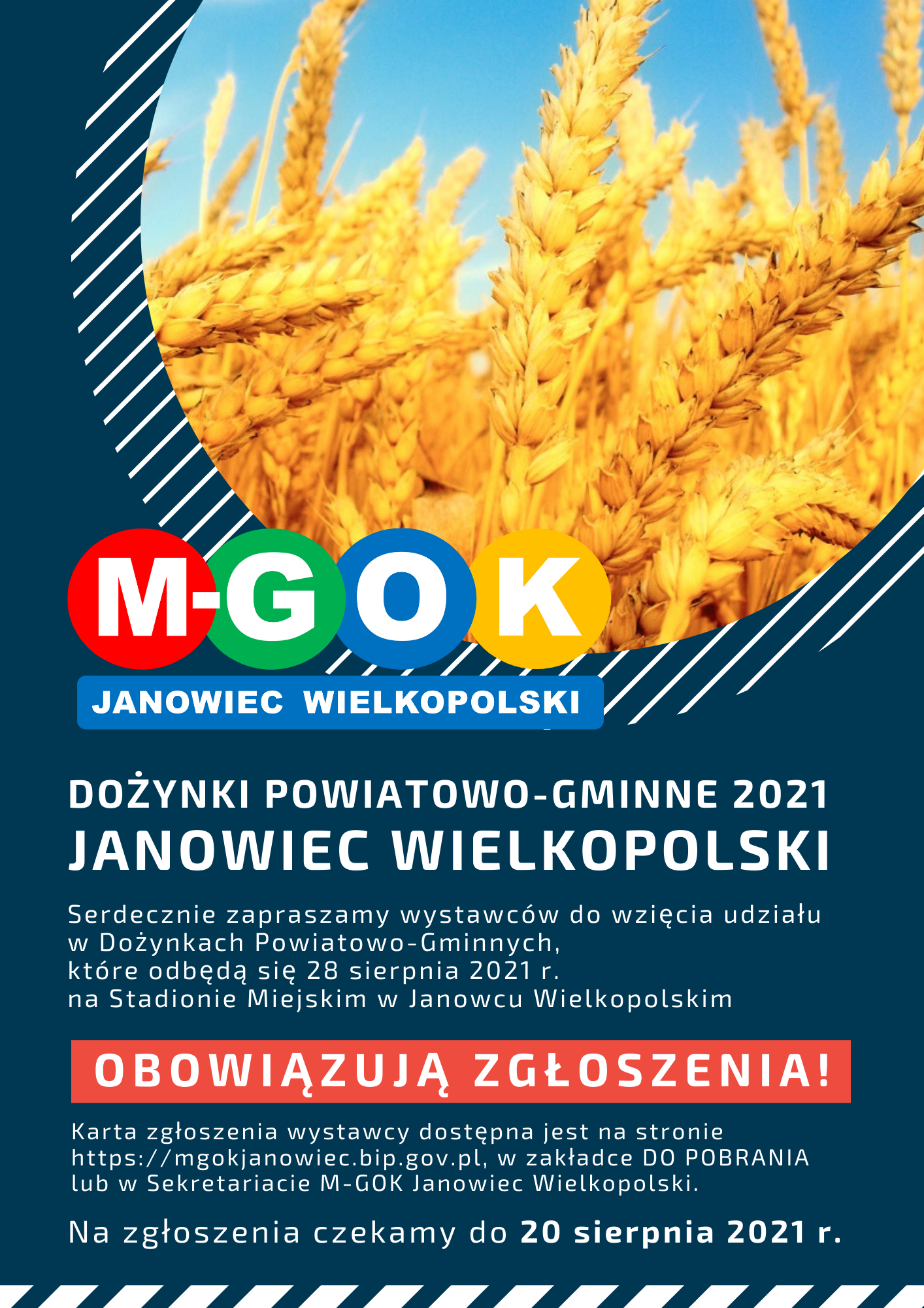 Zgłoszenia wystawców - Dożynki 2021