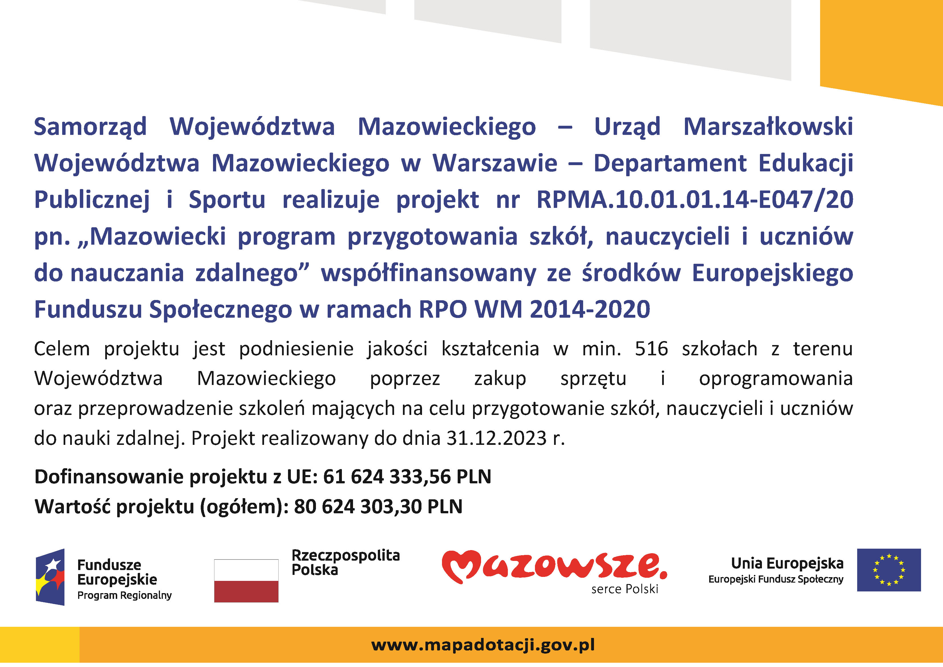 Plakat informacyjny