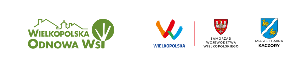 Loga: Wielkopolska Odnowa Wsi, Wielkopolska, Samorząd Województwa Wielkopolskiego, Miasto i Gmina Kaczory