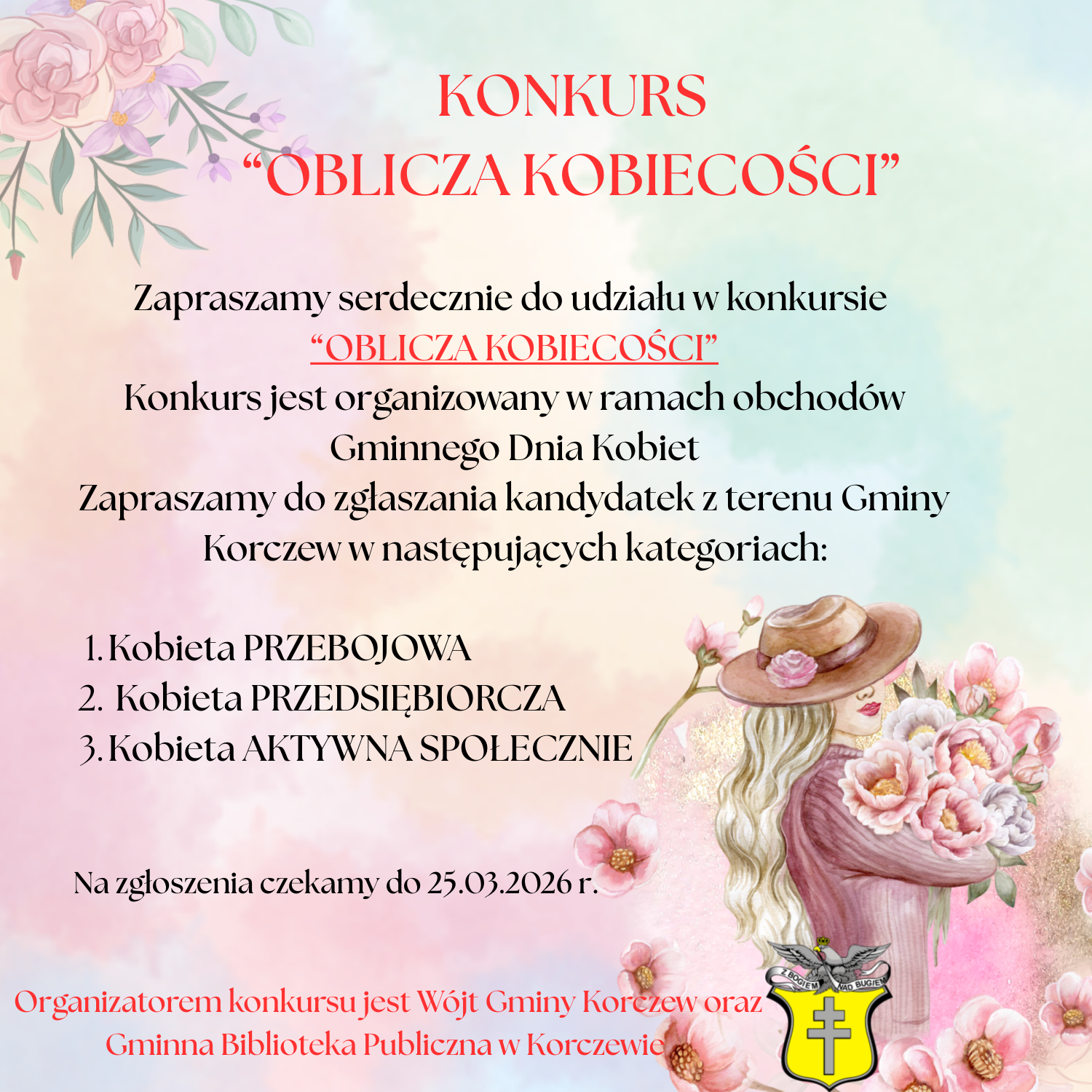 zaproszenie do udziału w konkursie Oblicza kobiecości