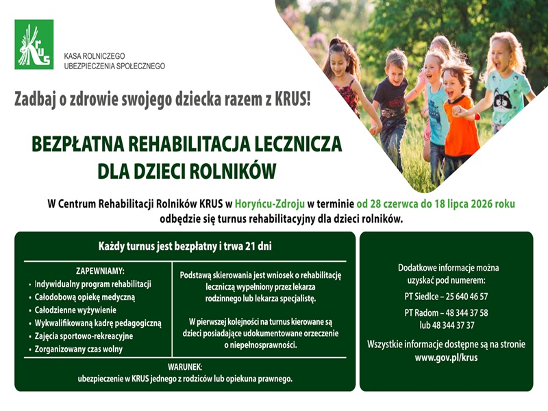 Turnus rehabilitacyjny dla dzieci