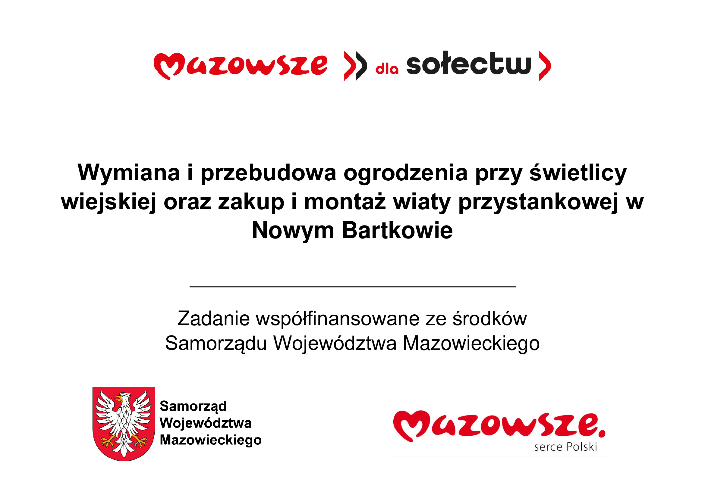 tablica informacyjna z nazwą zadania