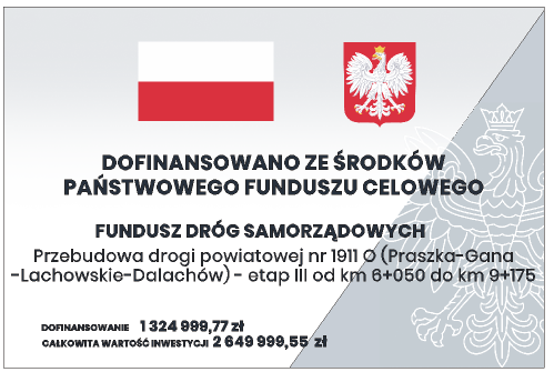 tablica informacyjna o dofinansowaniu