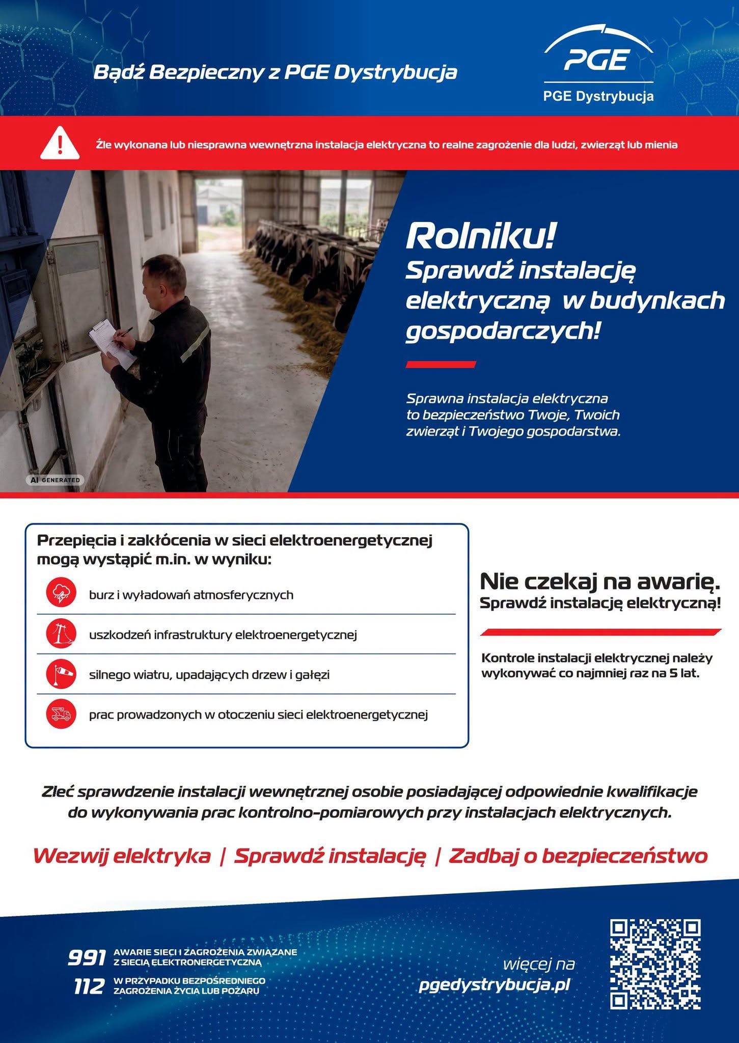 Bezpieczna instalacja w gospodarstwie – akcja edukacyjna PGE Dystrybucja