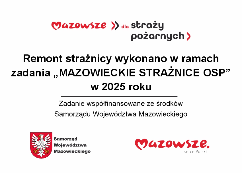 Dofinansowanie OSP Dąbrowa plakat