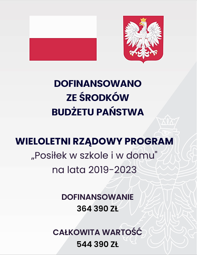 Plakat Posiłek w szkole i w domu na rok 2023