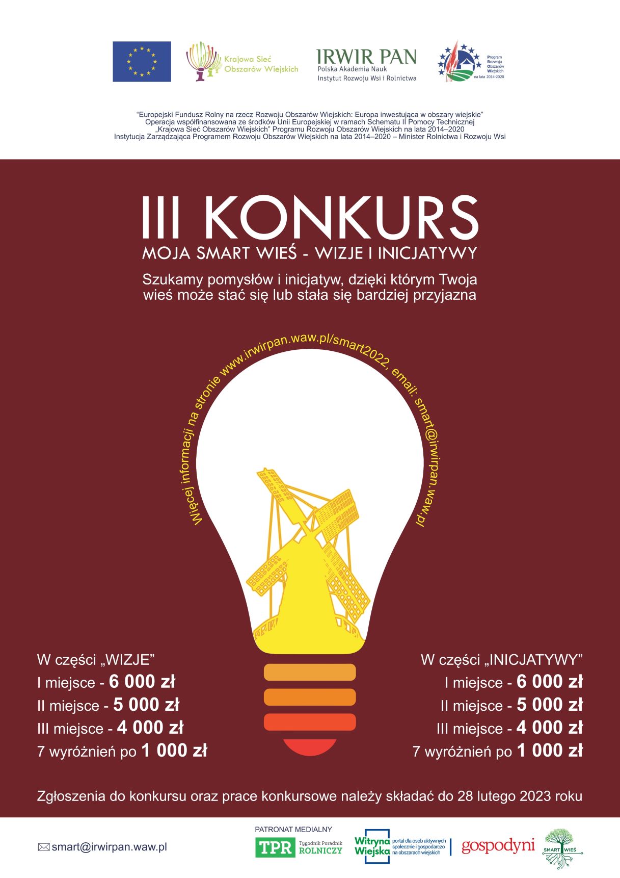 Plakat informacyjny konkursu