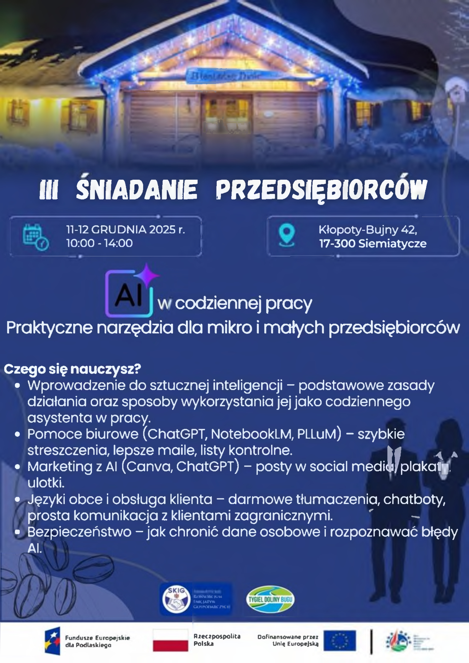 Warsztaty „AI w codziennej pracy- praktyczne narzędzia dla mikro i małych przedsiębiorców”