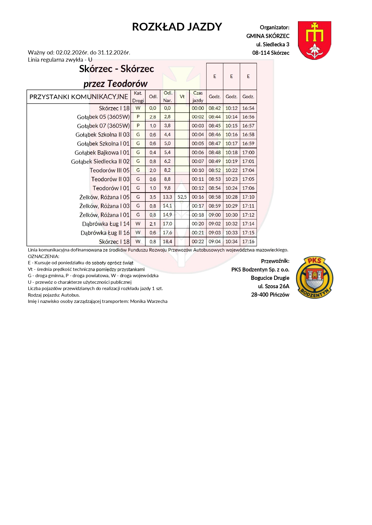 Skórzec - Skórzec przez Teodorów