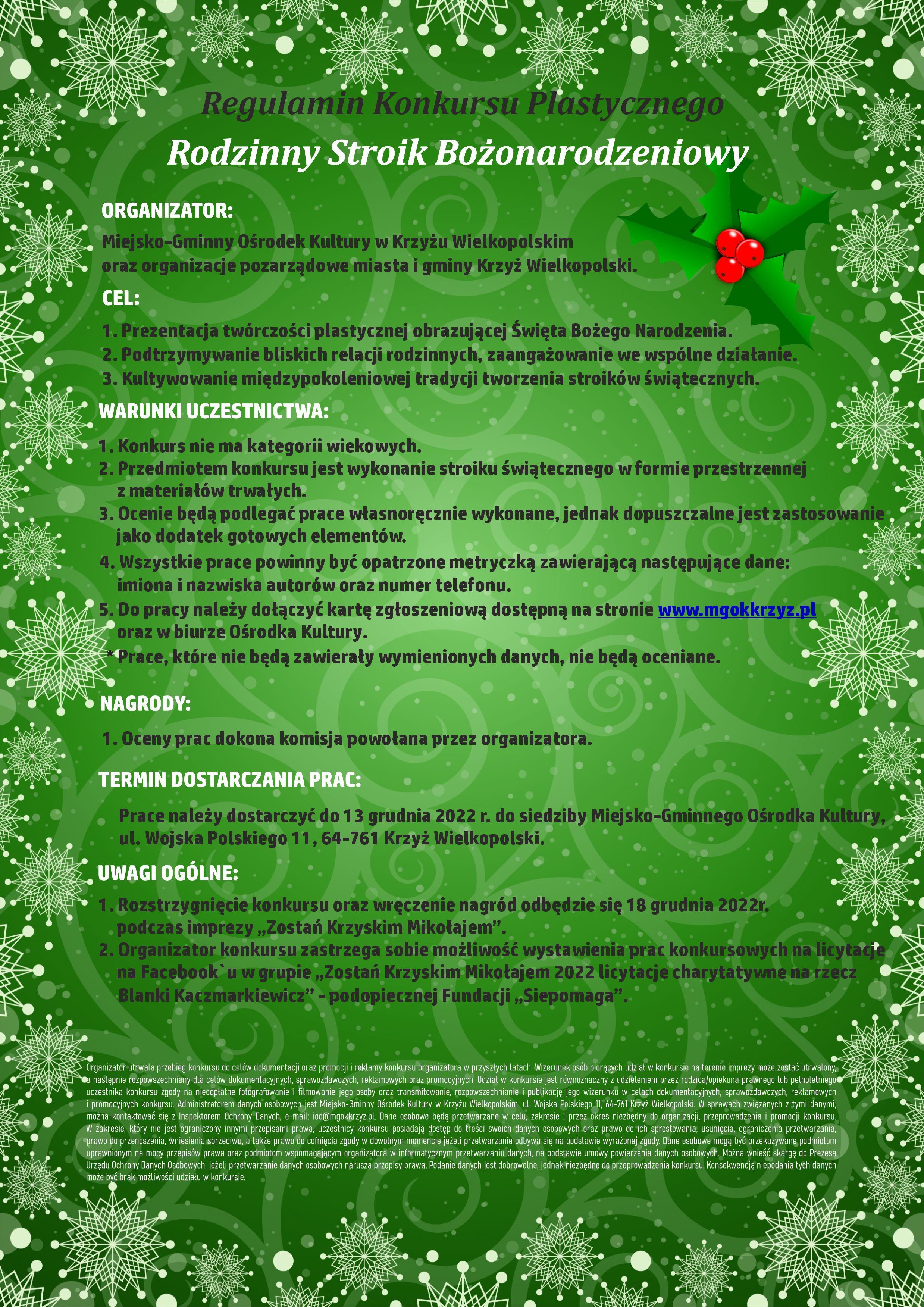 Komkurs Rodzinny Stroik Bożonarodzeniowy