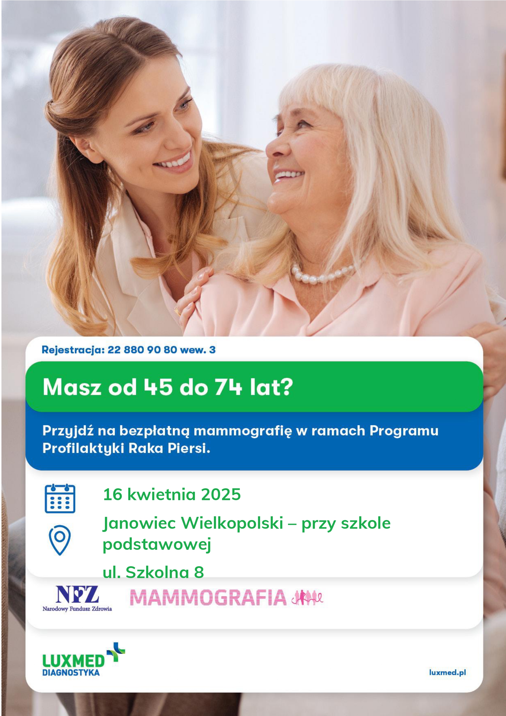 Bezpłatna cyfrowa mammografia LUX MED w kwietniu 2025