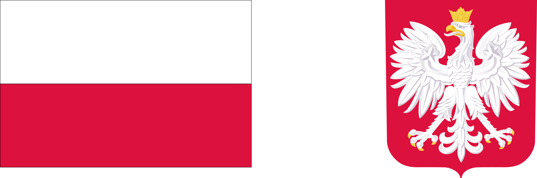 Flaga plu Godło Polski