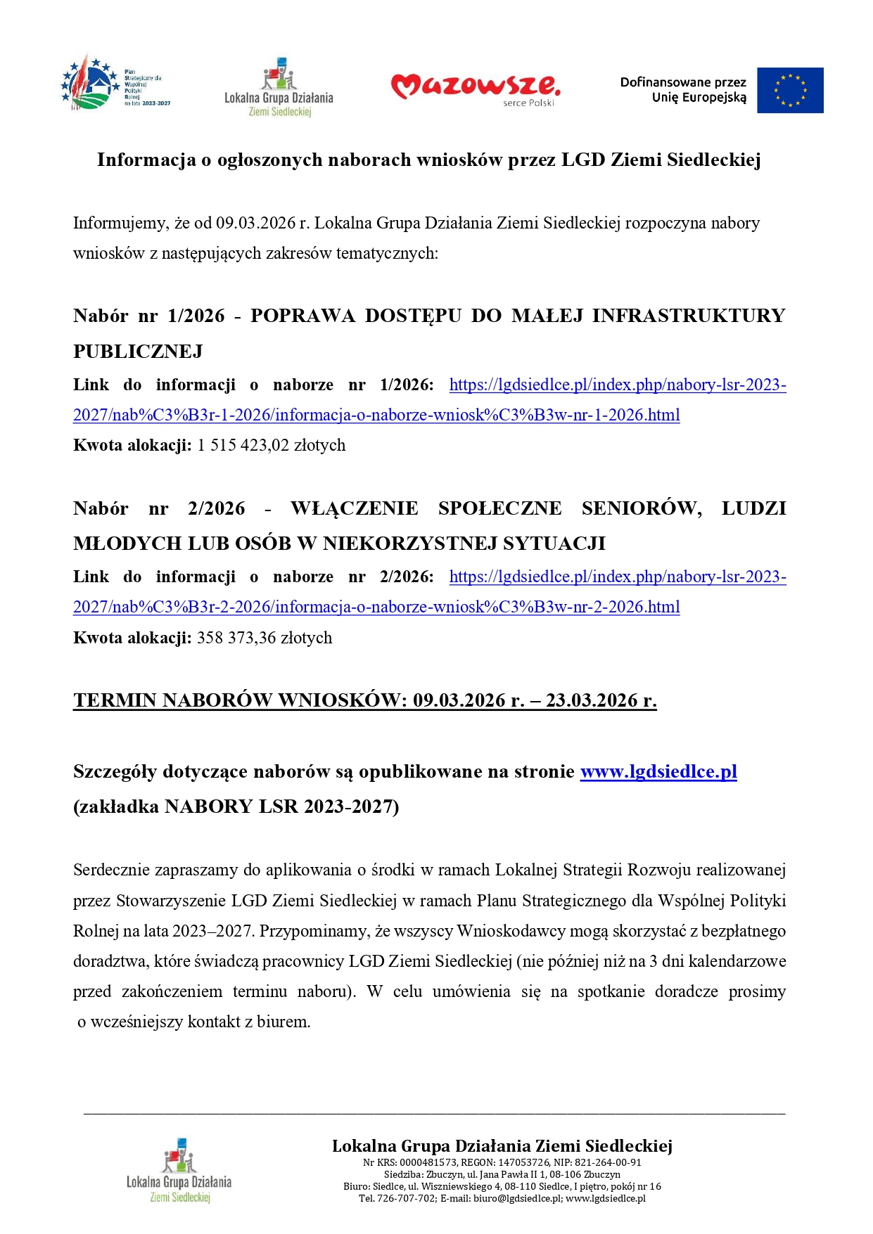 Lokalna Grupa Działania Ziemi Siedleckiej