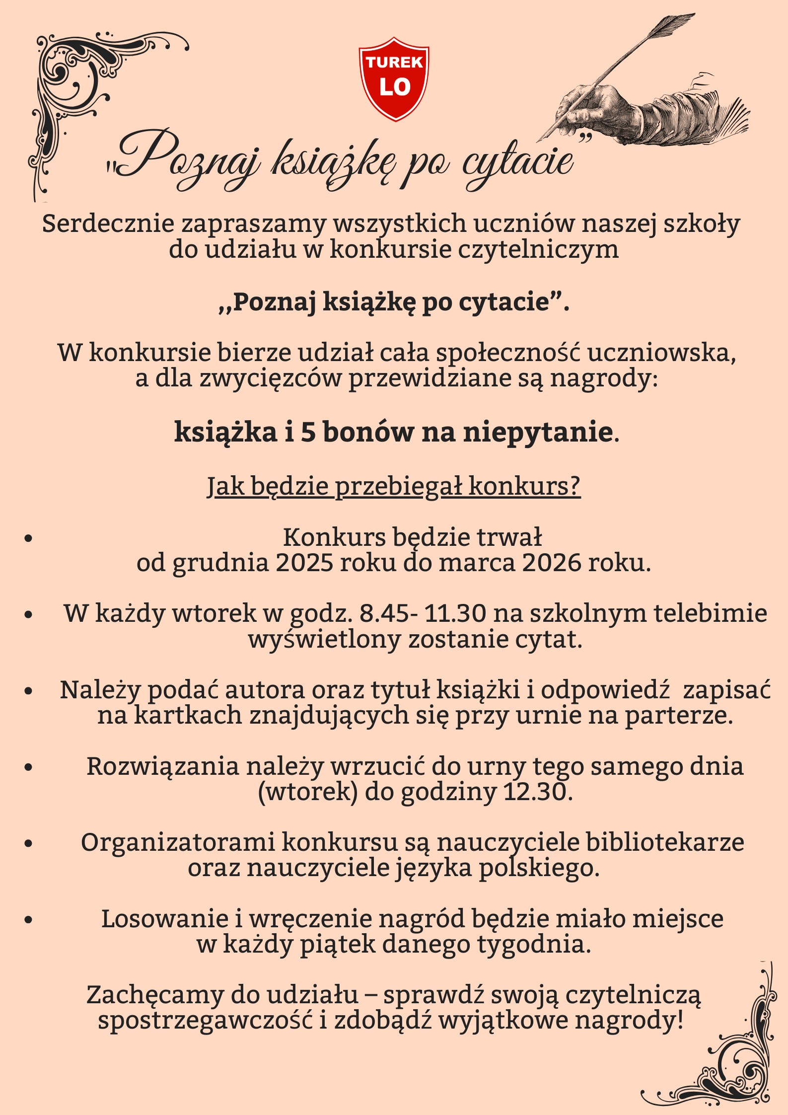 Konkurs czytelniczy Pozdan