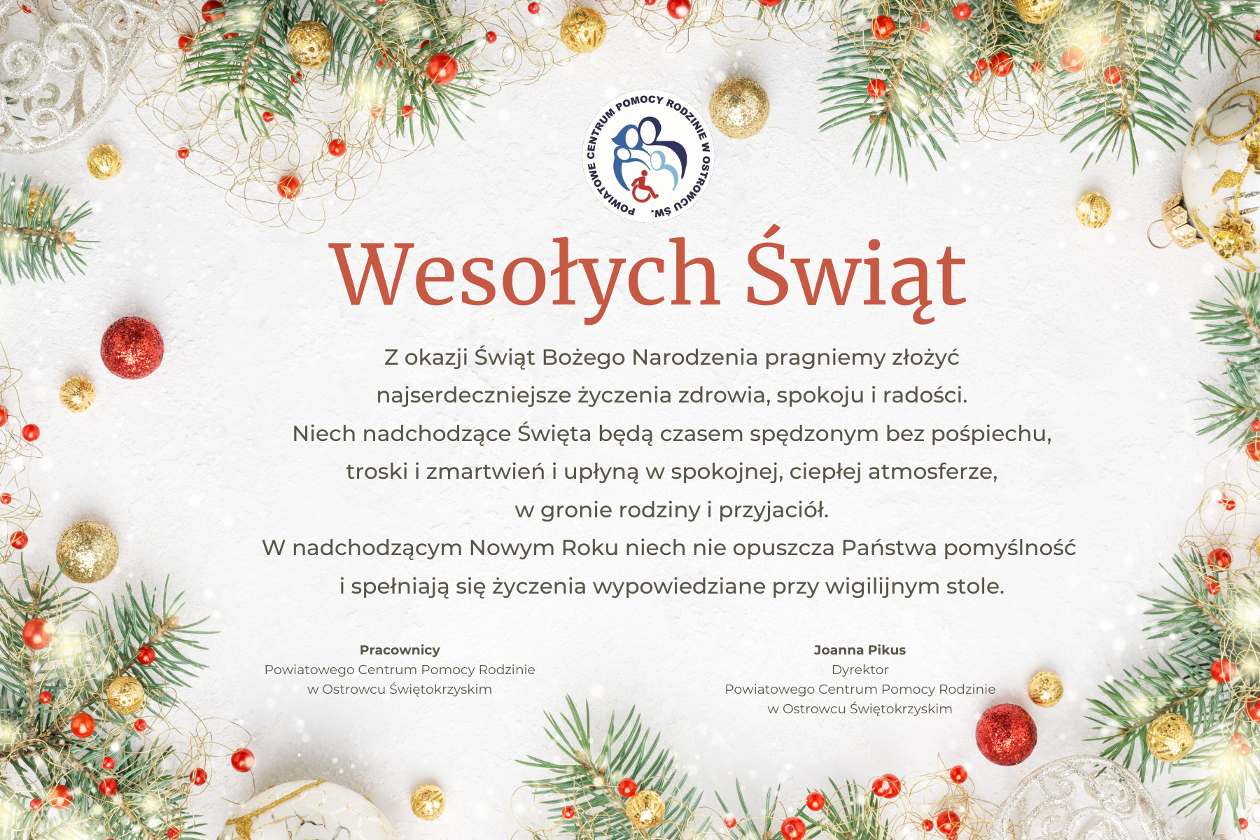 Kartka Świąteczna z Życzeniami