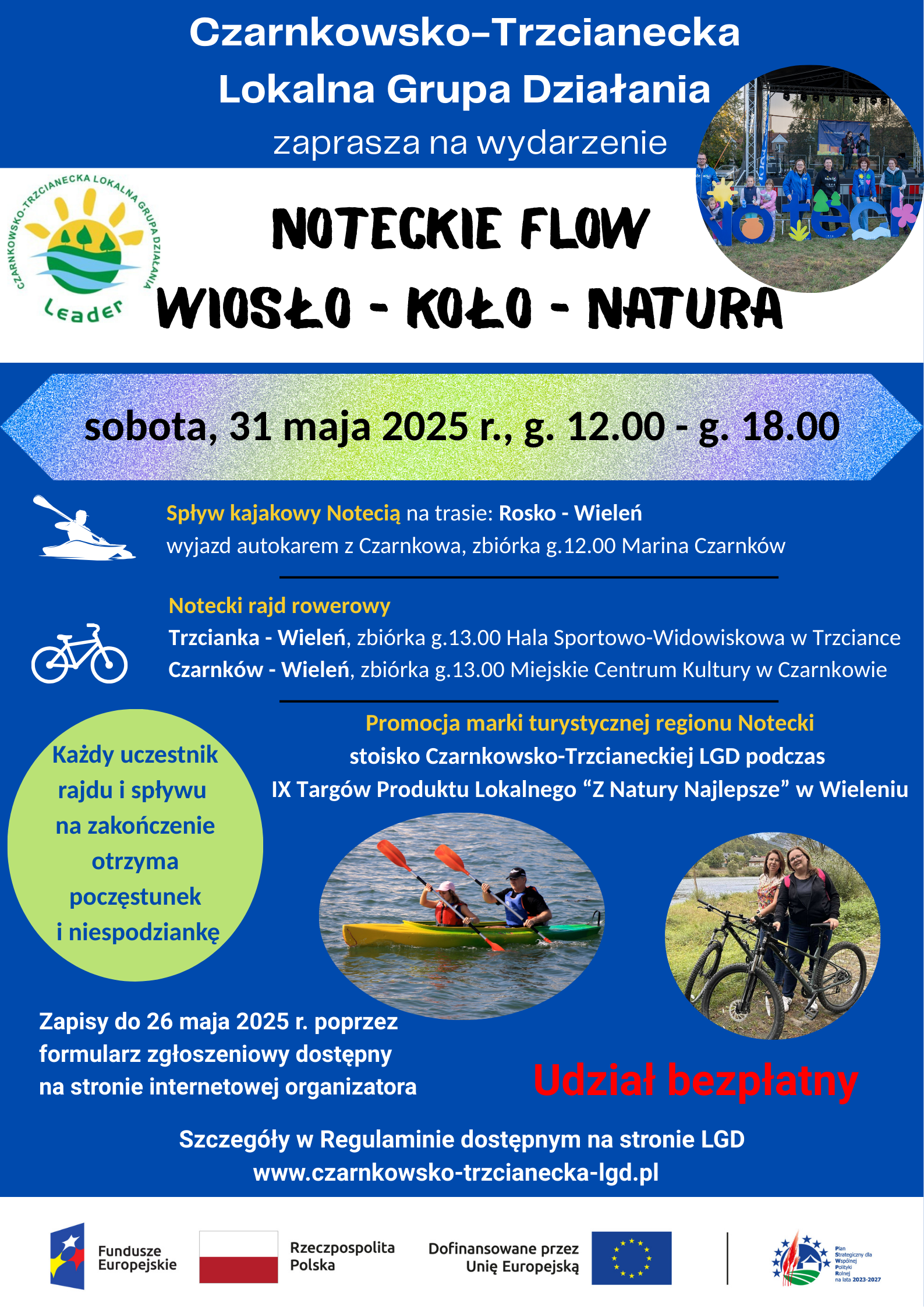 Noteckie Flow Wiosło - Koło - Natura - zaproszenie