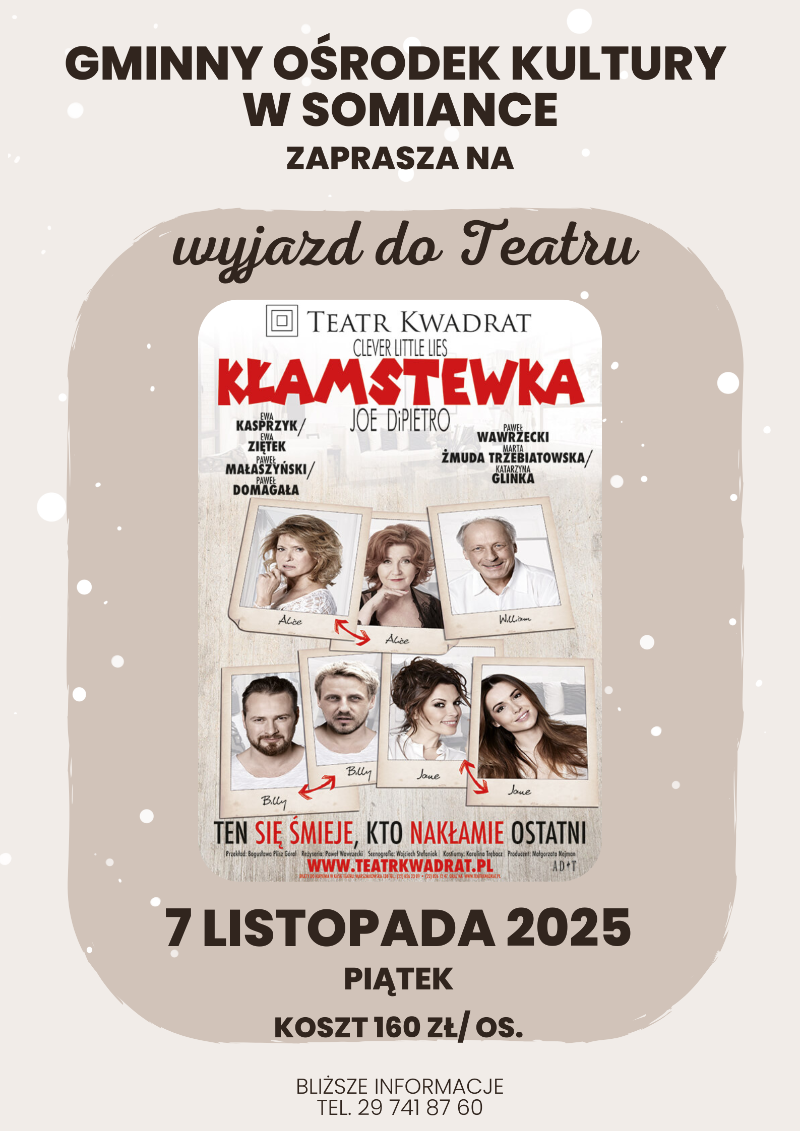 Zapraszamy na wyjazd do teatru