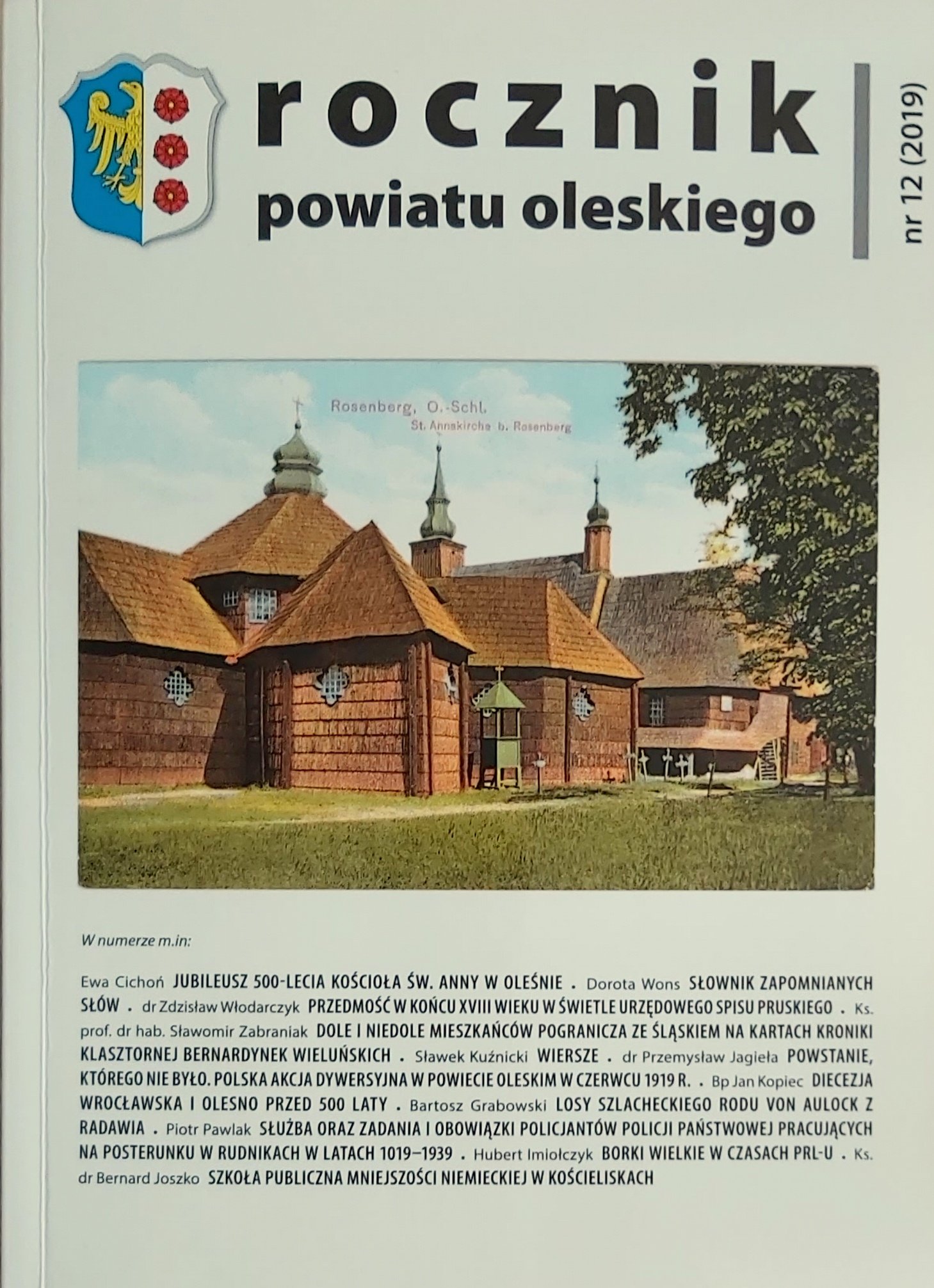 Okładka Rocznika Powiatu Oleskiego nr 12