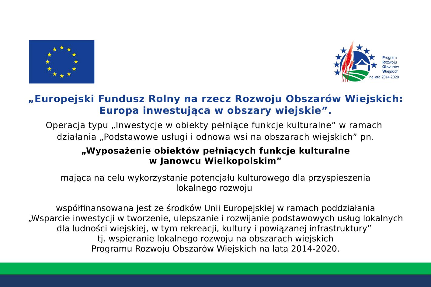 Wyposażenie obiektów pełniących funkcje kulturalne w Janowcu Wielkopolskim