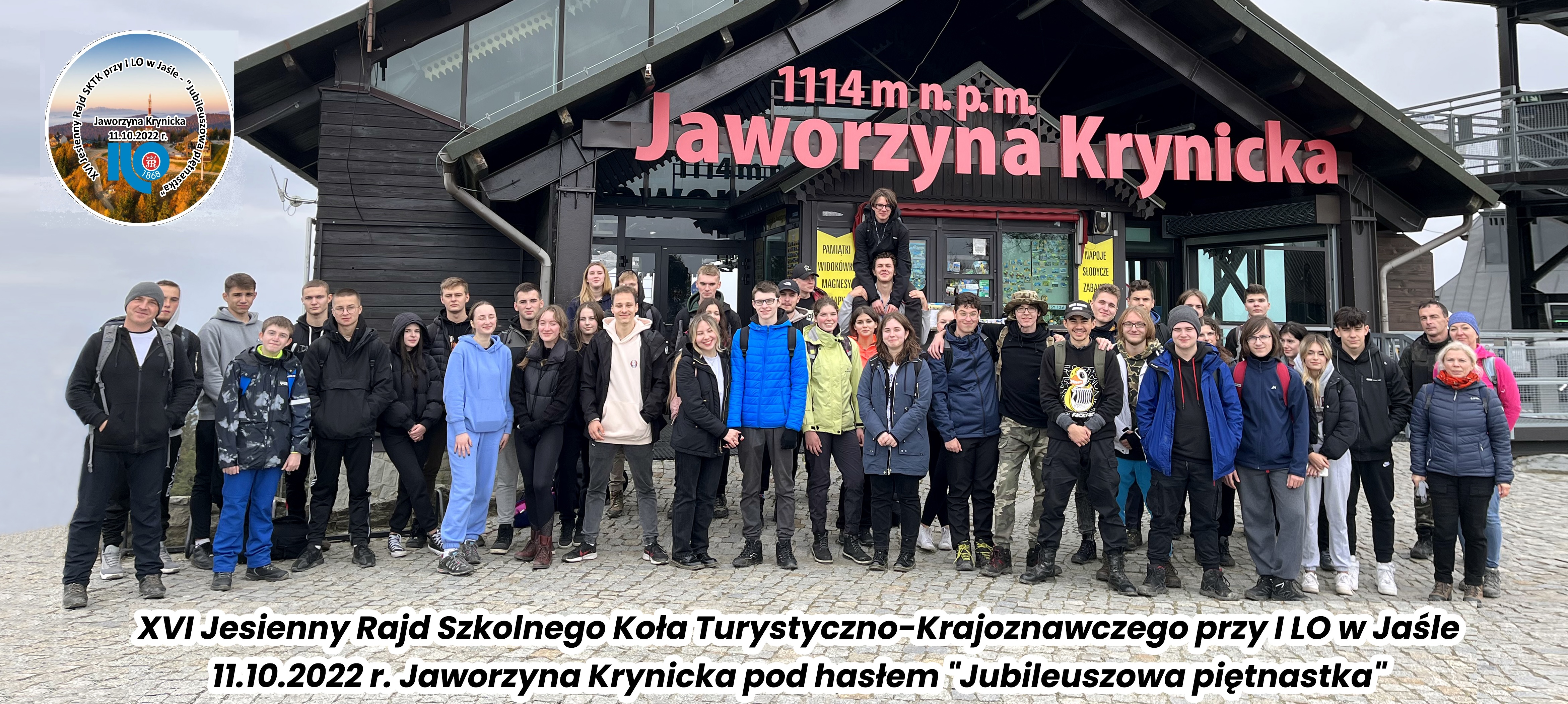 XVI jesienny Rajd Szkolnego Koła Turystyczno-Krajoznawczego w Beskid Sądecki na szczyt Jaworzyny Krynickiej