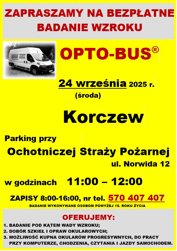 zaproszenie na badanie wzroku: szczegóły w informacji poniżej