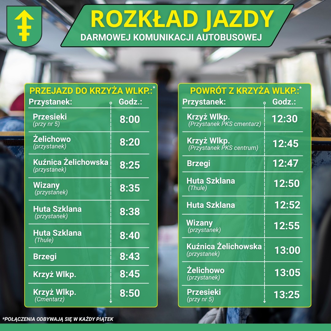 Rozkład jazdy bezpłatnej komunikacji publicznej