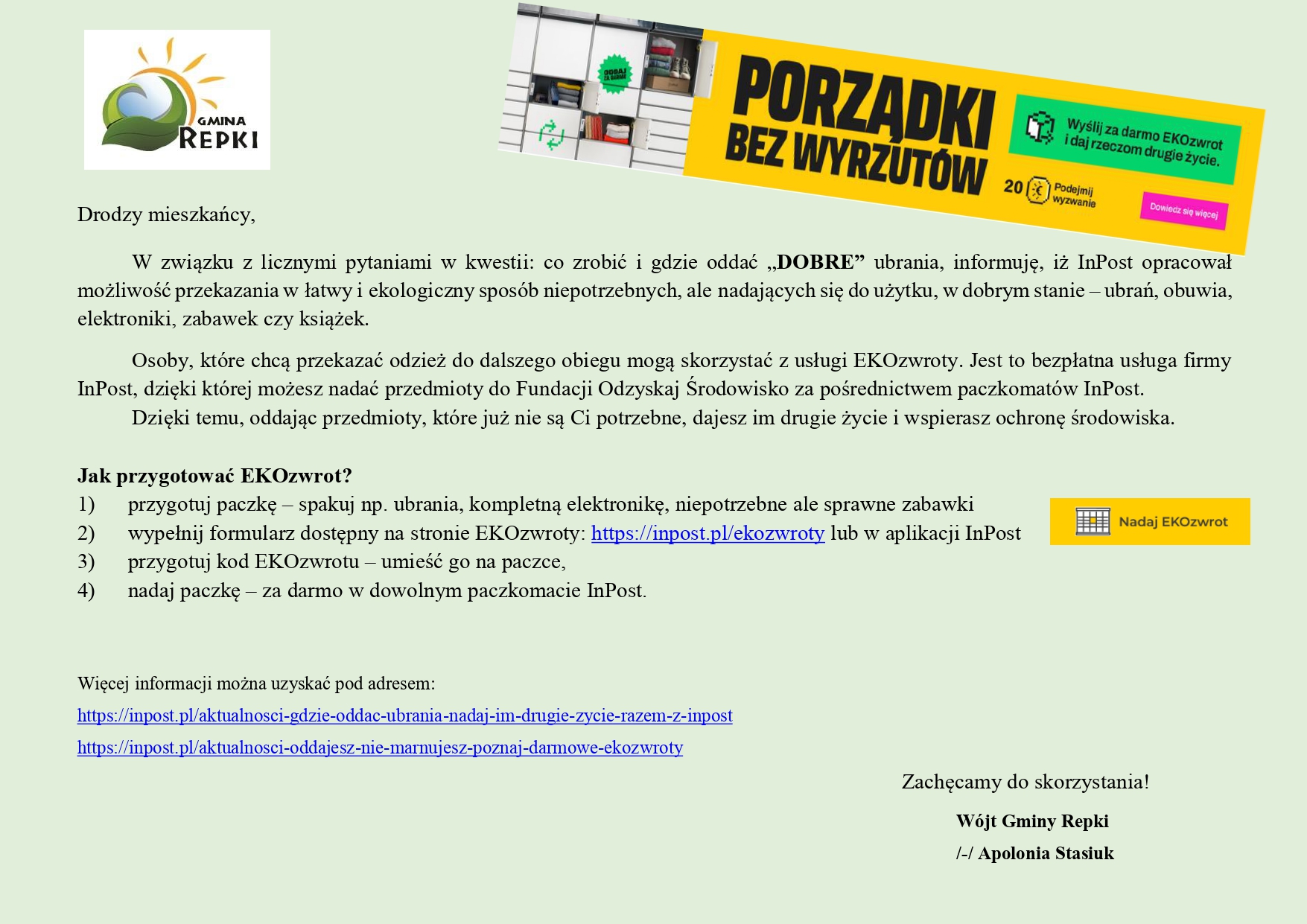 Ekozwroty inpost