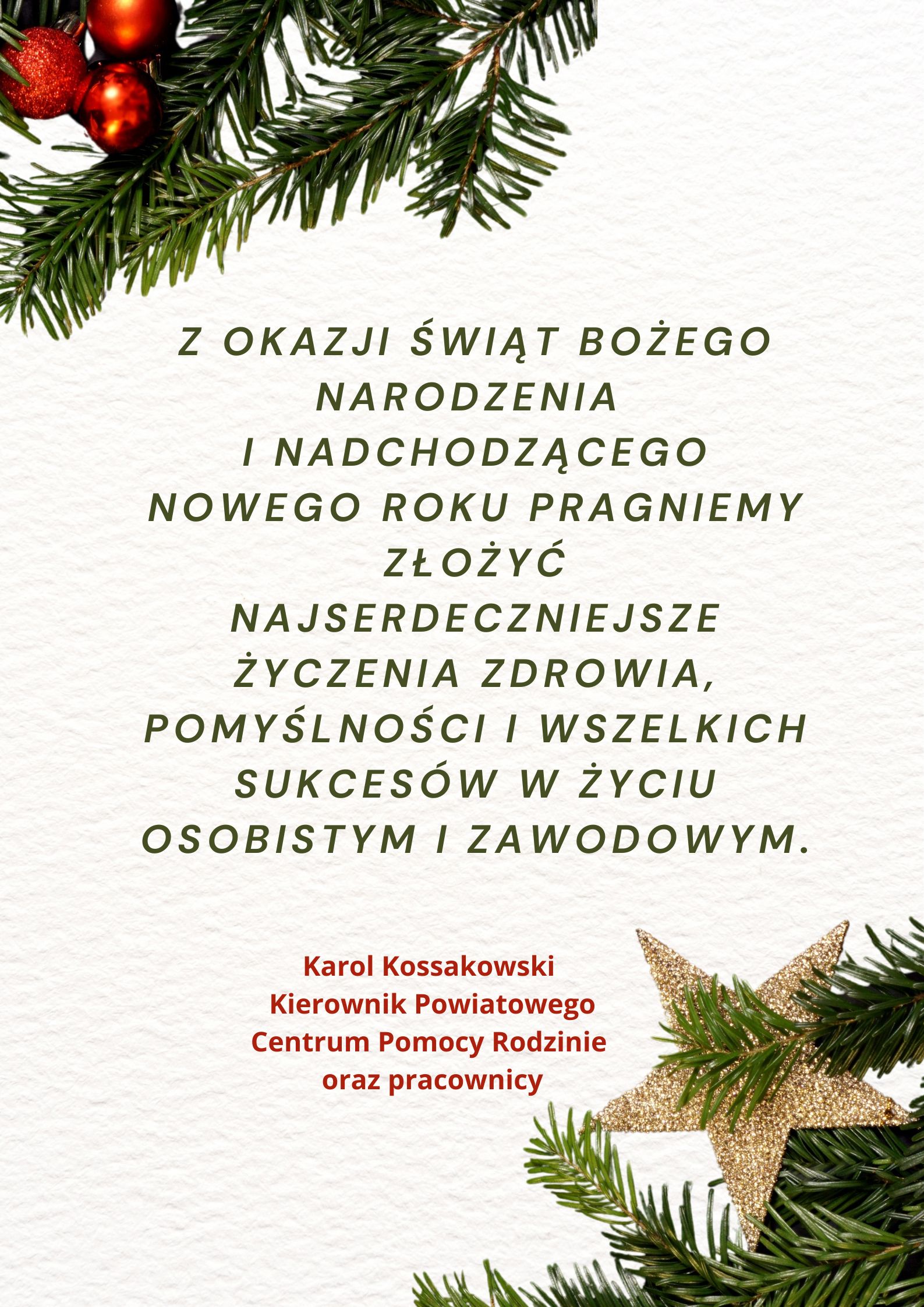 Życzenia Świąteczne