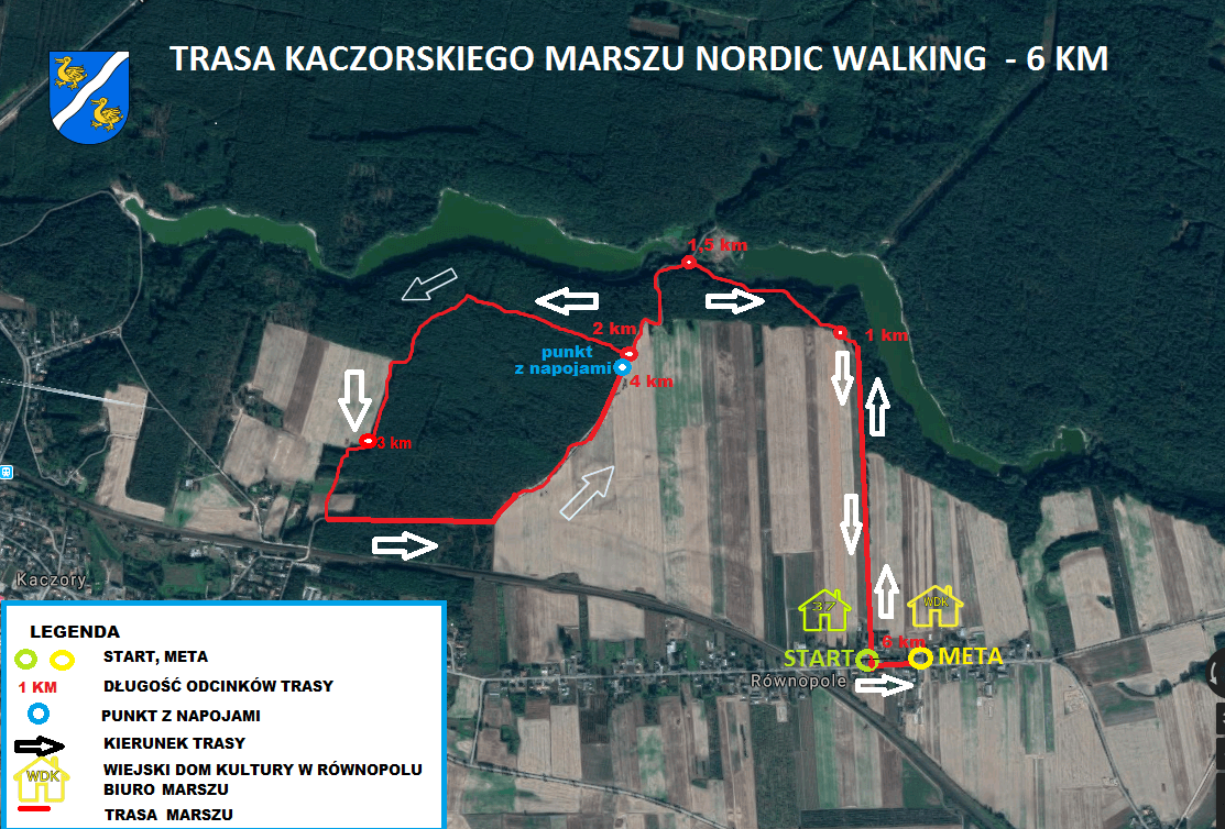Trasa V Kaczorskiego Marszu Nordic Walking