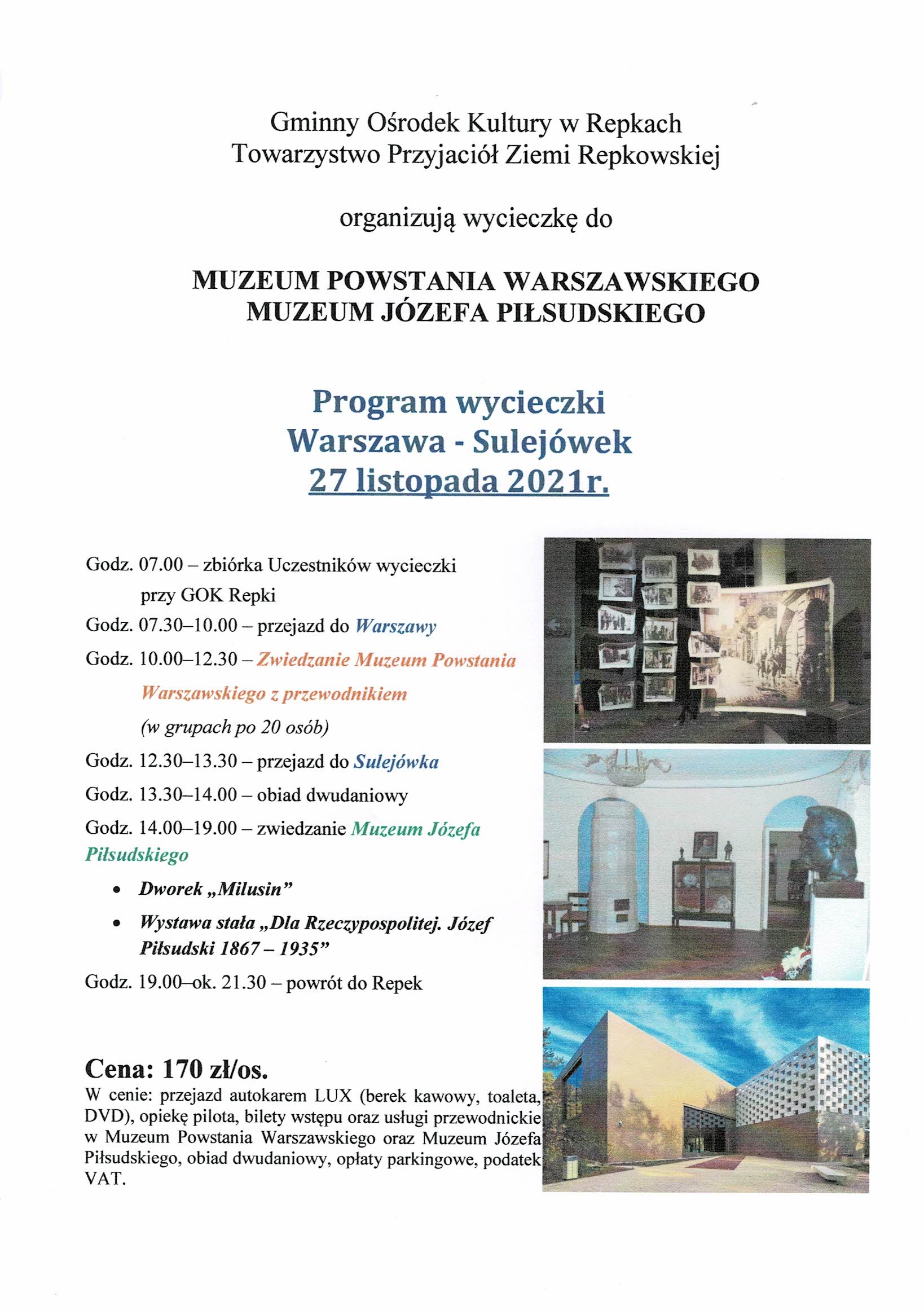 Towarzystwo Przyjaciół Ziemi Repkowskiej organizuje wycieczkę
