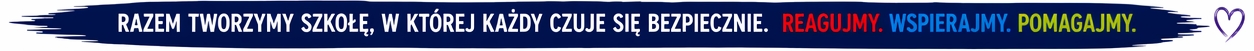 Podpis "Reagujmy, wspierajmy, pomagajmy"