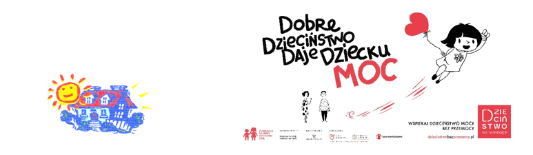 Logotypy kampanii - logo Domu Dziecka oraz kampanii Dzieciństwo bez przemocy
