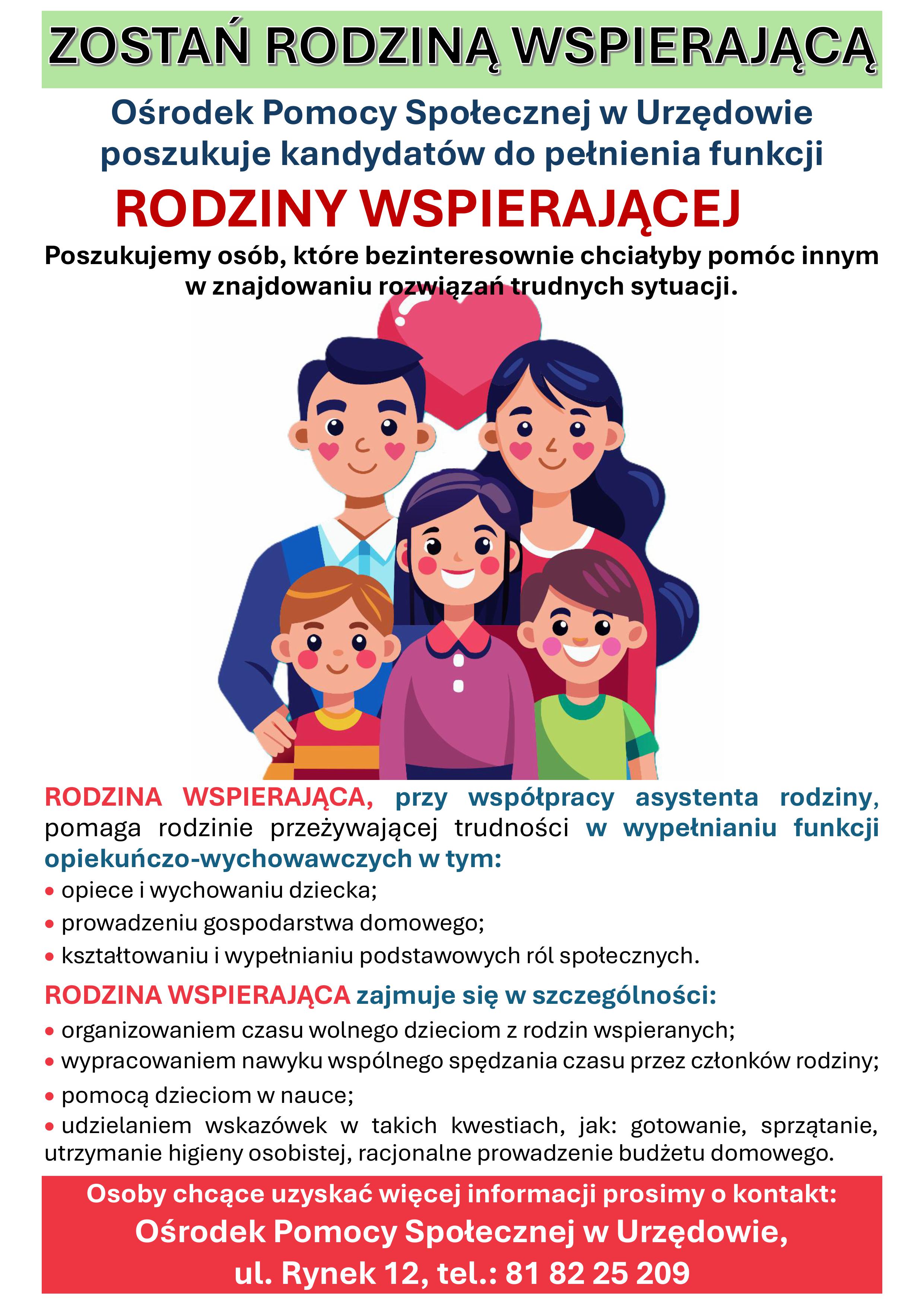 ulotka promująca rodziny wspierające