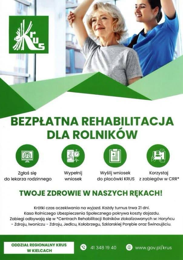 Bezpłatna rehabilitacja dla rolników