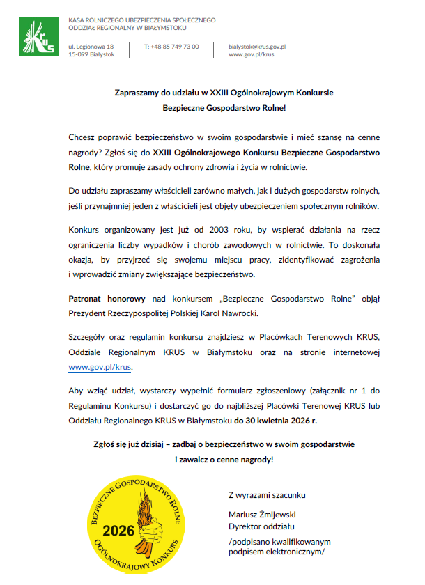 treść ogłoszenie