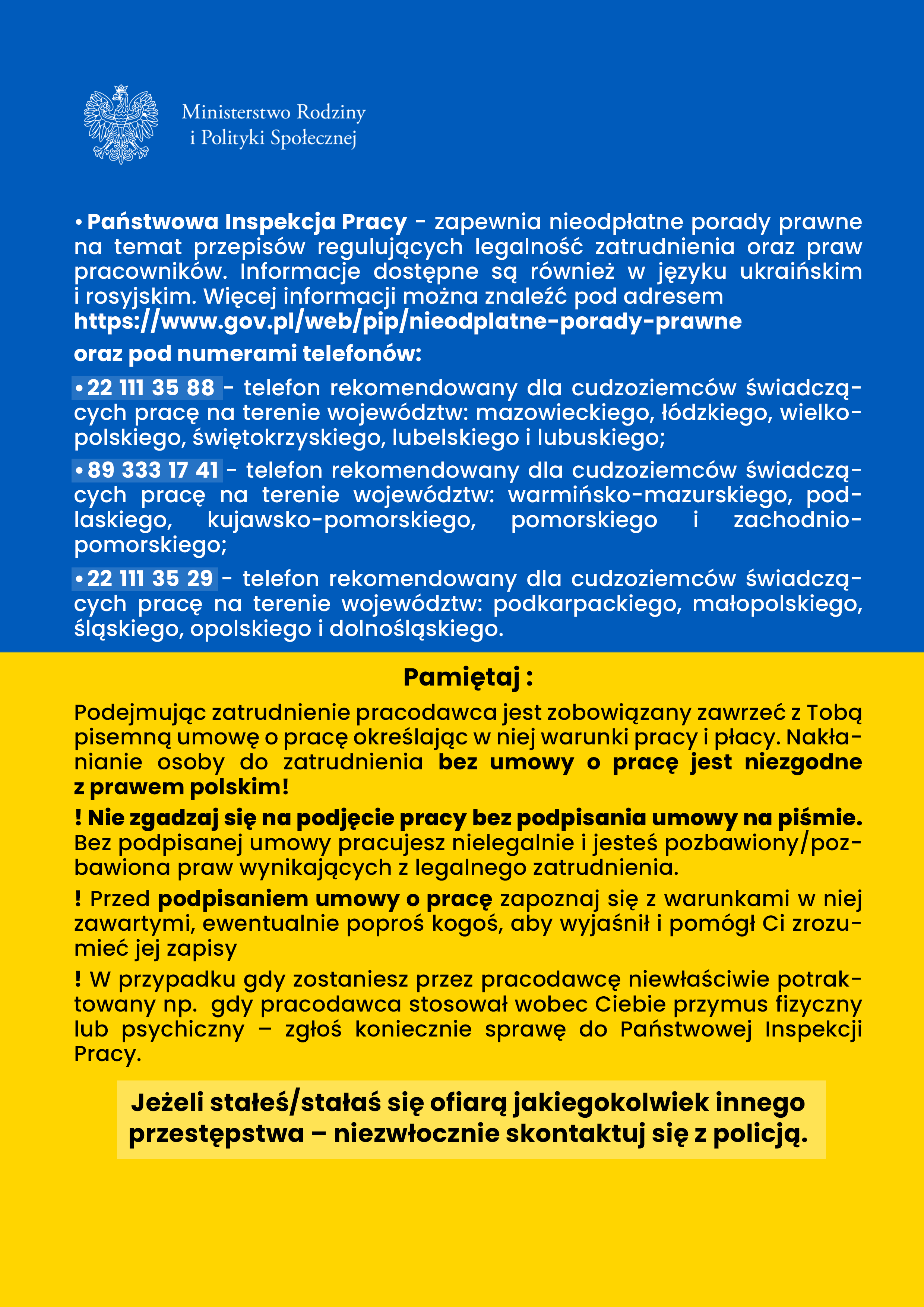 Rady dla obywateli Ukrainy zainteresowanych podjęciem zatrudnienia w Polsce