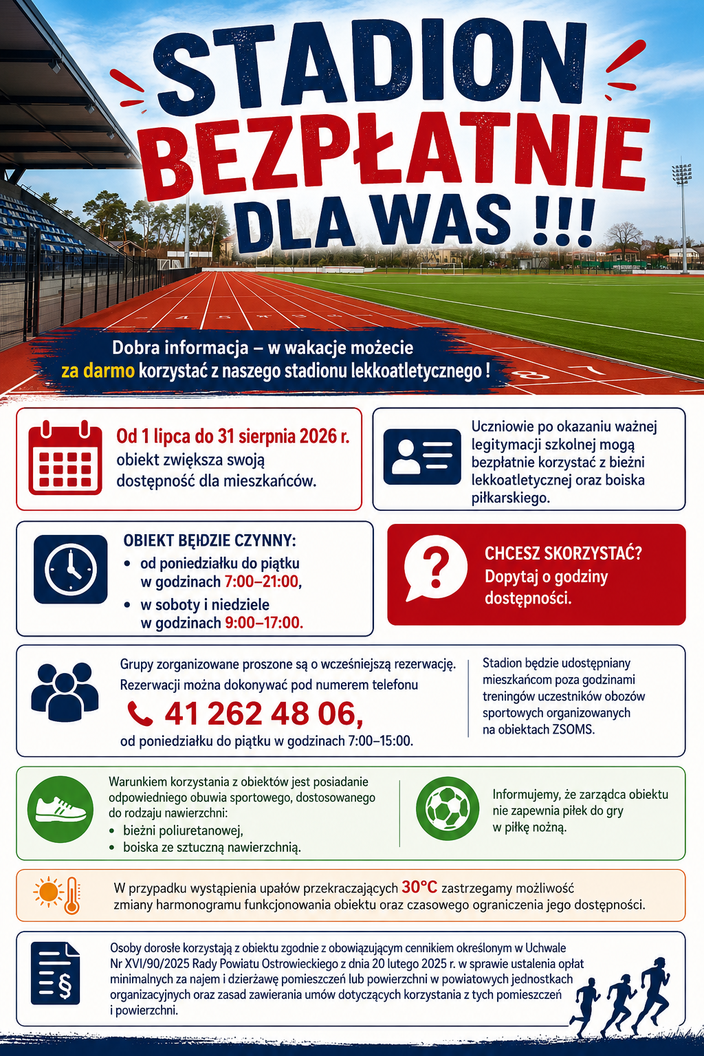 Stadion bezpłatnie 