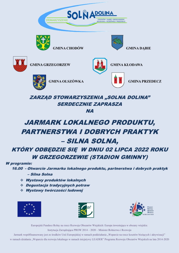JARMARK LOKALNEGO PRODUKTU,PARTNERSTWA I DOBRYCH PRAKTYK – SILNA SOLNA