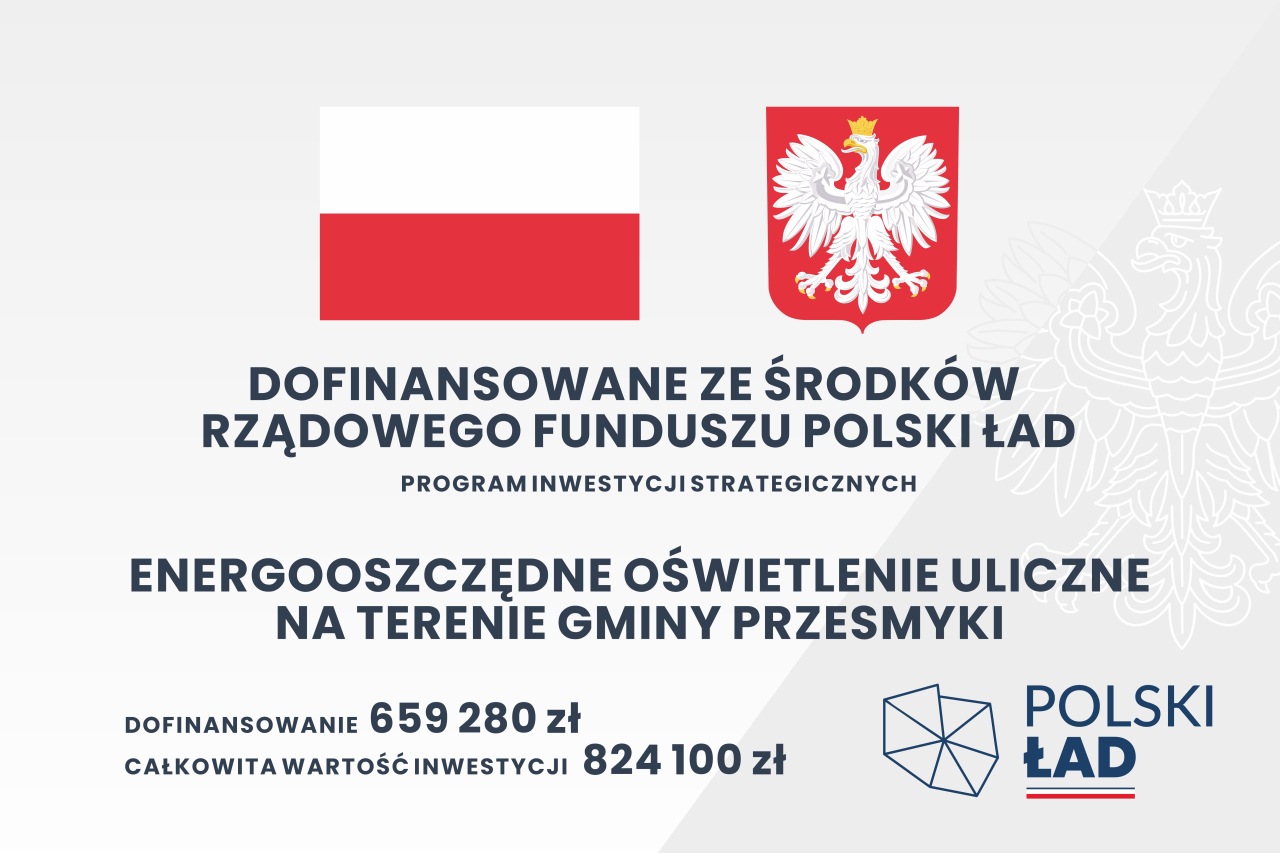 Energooszczędne oświetlenie uliczne na terenie Gminy Przesmyki