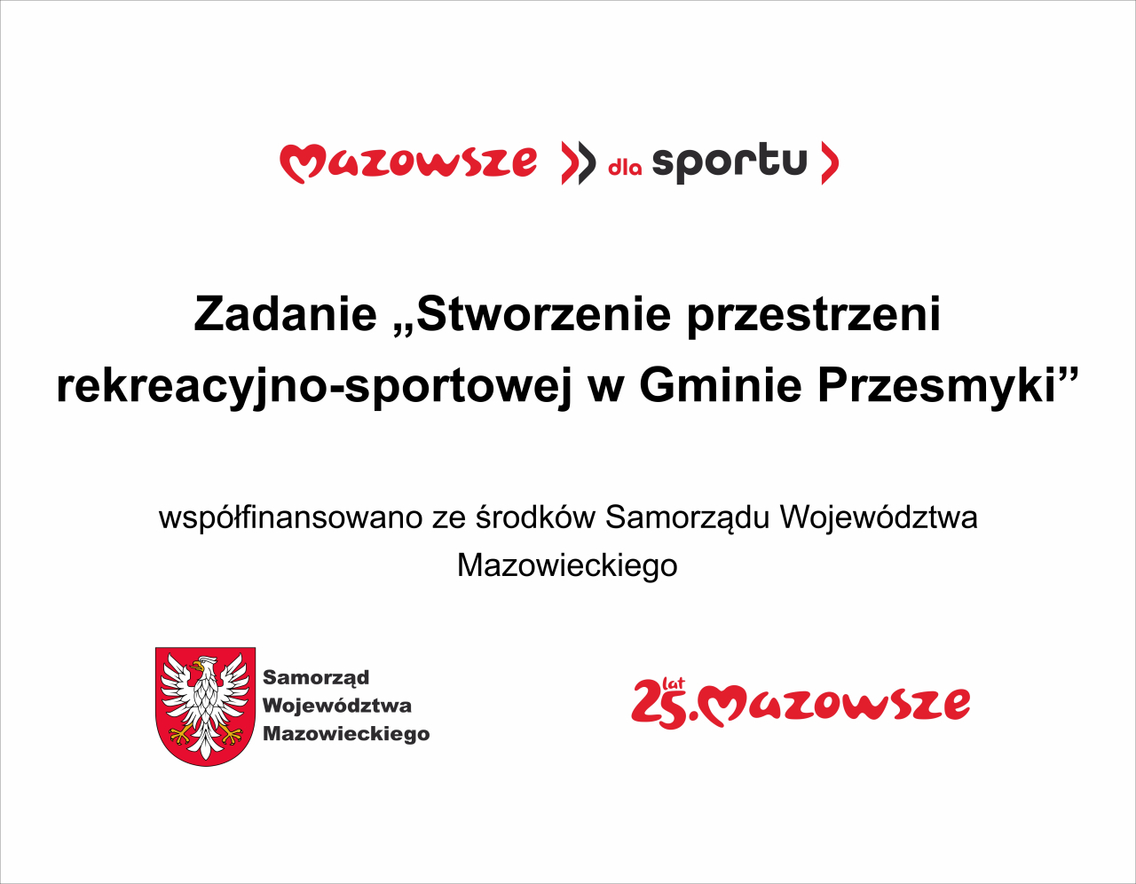 Mazowsze dla sportu 2024 tablica