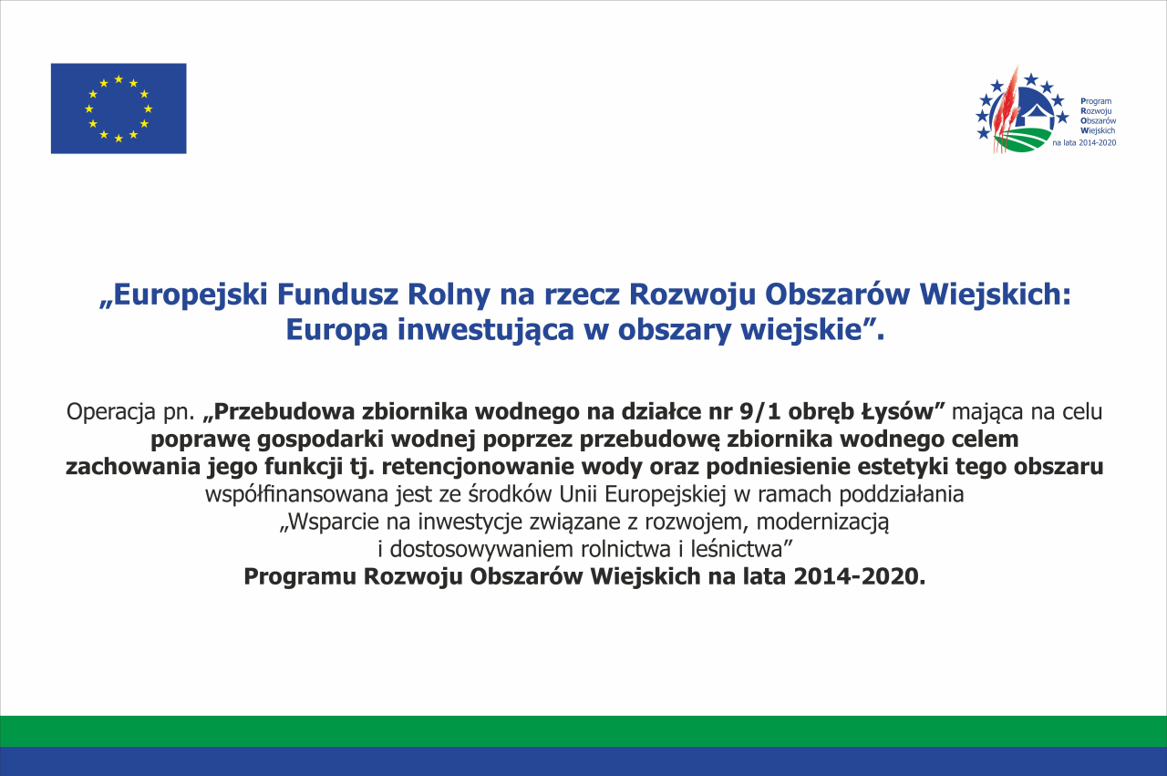 Zbiornik Łysów tablica